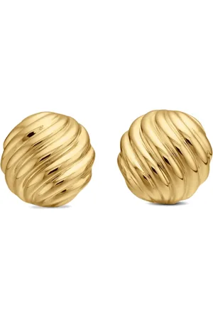 David Yurman Aretes Sculpted Cable en oro amarillo de 18kt de 14mm