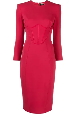 Elisabetta Franchi Vestido midi estilo bustier
