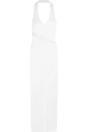 IRO Vestido de canalé con cuello halter