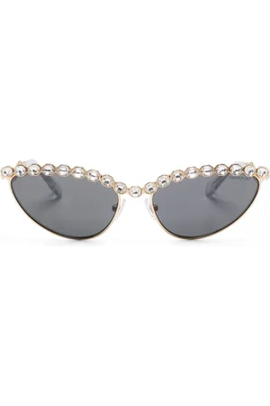 Swarovski Lentes de sol con detalles de cristal