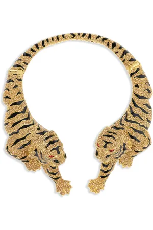 Roberto Cavalli Collar con motivo de tigre