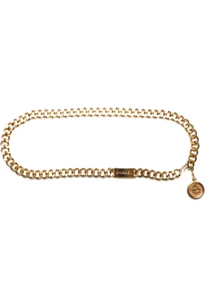 CHANEL Cinturón de cadena con motivo de moneda 1980-1990