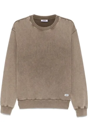 GCDS Sudadera con cuello redondo y efecto lavado