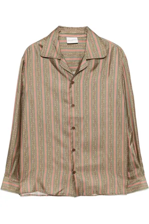 Drôle de Monsieur Camisa La Chemise Rayure Fleuries