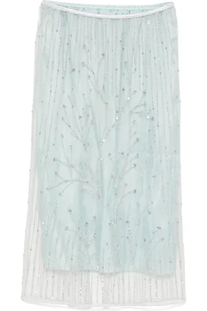 FORTE FORTE Falda midi con detalles de cristal