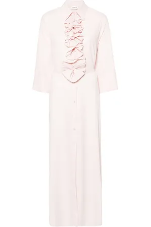 P.A.R.O.S.H. Vestido camisero con volantes