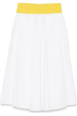 Msgm Falda midi de popelina