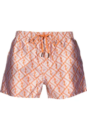 Fendi Shorts de playa con monograma estampado