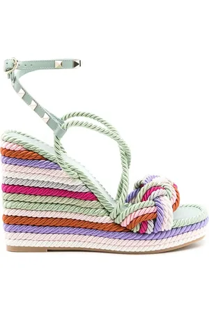 VALENTINO GARAVANI Sandalias con cuña y tiras trenzadas
