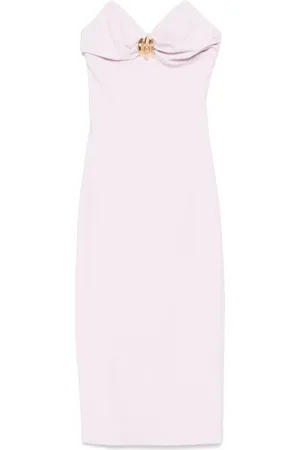 Elisabetta Franchi Vestido midi de crepé con moño