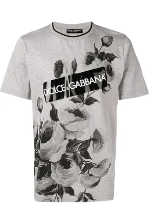 Dolce & Gabbana Playera con estampado floral con logo