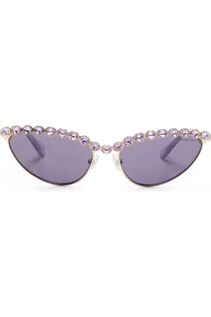 Swarovski Lentes de sol con detalles de cristal