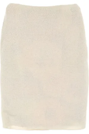 CHANEL Falda corta de tweed 1986-1988