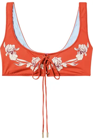 La DoubleJ Top de bikini con estampado floral