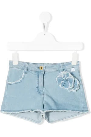 Il gufo Pantalones vaqueros cortos con aplique floral