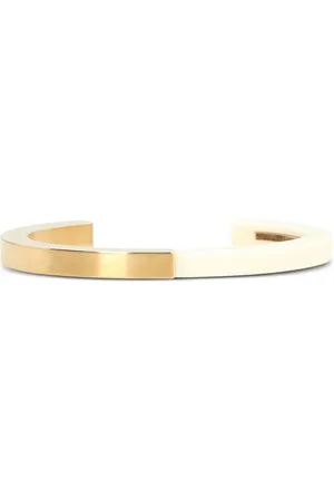 Saint Laurent Pulsera Duet con logo en relive