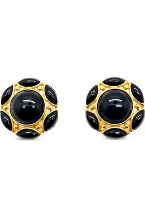 JENNIFER GIBSON JEWELLERY Aretes Cabochon de x Trifari 1970