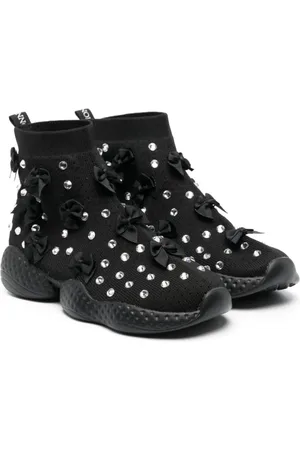 MONNALISA Tenis altos con detalles de strass