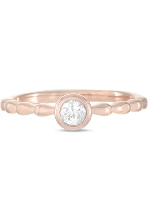 LB Exclusive Anillo Solitaire en oro rosa de 14kt con diamante de archivo