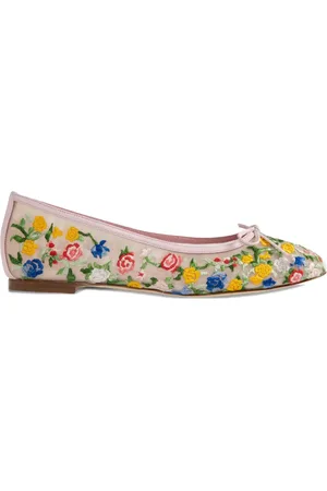 Manolo Blahnik Flats con bordado floral