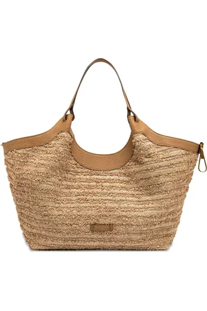 Gianni chiarini Tote Dua de paja entretejida