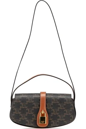 Céline Bolsa satchel Triomphe Coated Canvas Tabou Clutch on Strap 2022