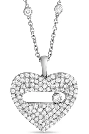 LB Exclusive Collar Heart en oro blanco de 14kt con diamantes