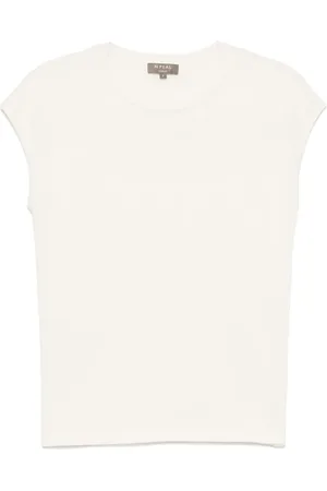 N.PEAL Top de seda Cotton Cash