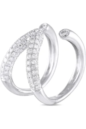 LB Exclusive Anillo en oro blanco de 18kt con diamante de archivo