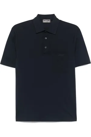 HERNO Playera tipo polo con logo en relieve