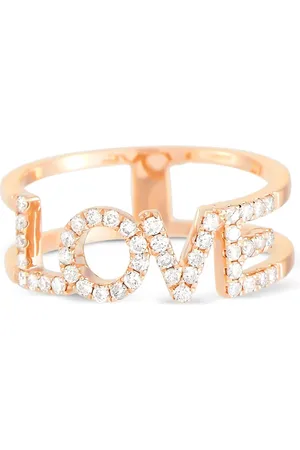 LB Exclusive Anillo Love en oro rosa de 14kt con diamante