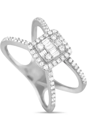 LB Exclusive Anillo en oro blanco de 14kt con diamante de archivo