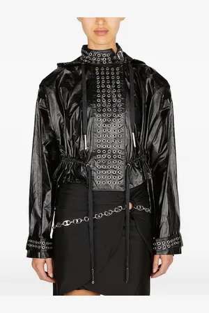 Paco rabanne Eyelet biker jacket