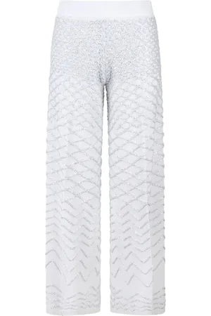 CIRCUS HOTEL Pantalones anchos bordados con lentejuelas