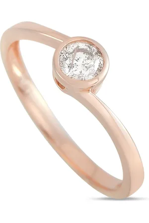 LB Exclusive Anillo Solitaire en oro rosa de 14kt con diamante de archivo
