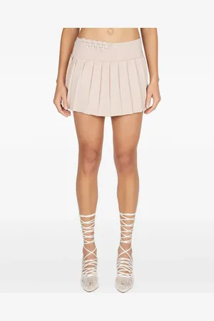 Isa Boulder Knife-pleated mini skirt