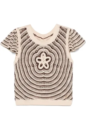Twin-Set Top tejido de crochet