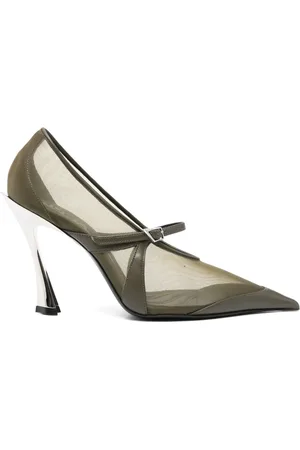 MUGLER Zapatillas de malla con tacón de 100mm