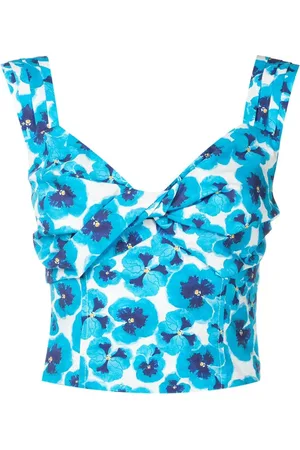 Isolda Top corto con estampado floral