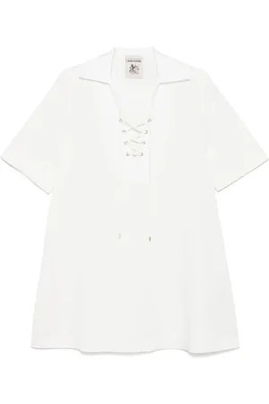 SEMICOUTURE Vestido camisero con cordones