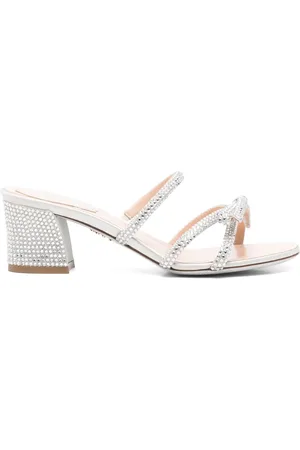 RENE CAOVILLA Sandalias con detalles de cristal y tacón de 55mm