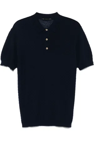 LOW BRAND Playera tipo polo entretejida