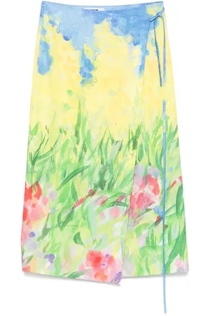 Msgm Falda midi con estampado floral