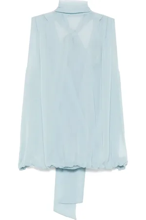 BLUMARINE Top de georgette con detalle de mascada