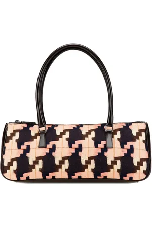 Prada Bolsa de mano con motivo pied de poule de lana 2000-2013