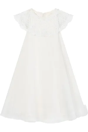 Maison Ava Vestido con cuello bordado