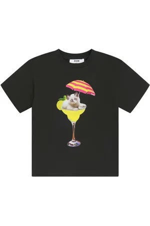 Msgm Playera con estampado gráfico