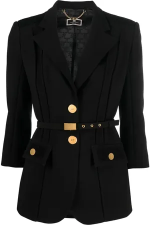 Elisabetta Franchi Blazer con detalles de encaje