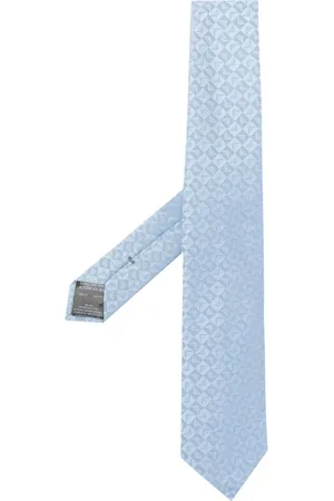 Emporio Armani Corbata de seda con monograma estampado