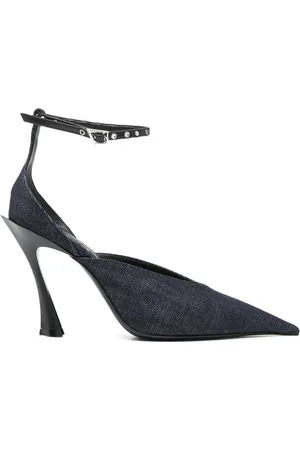 MUGLER Mules de mezclilla con tacón de 95mm